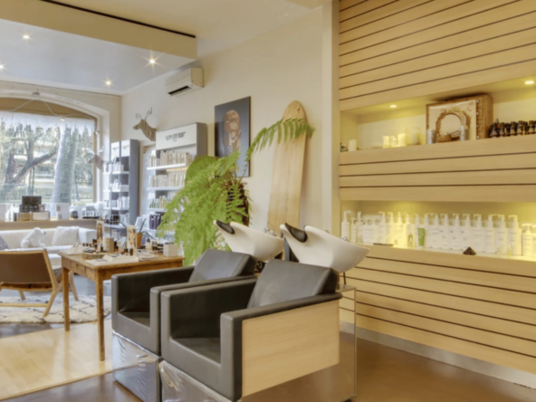 Salon haut de gamme avec spa, terrasse, produits bio et emplacement idéal. Clientèle fidèle, fort potentiel. CA jusqu’à 180 000€.