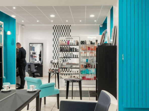 Salon de coiffure à vendre en plein centre de Nantes, 123 m², 4 bacs, 7 postes, équipe en place, forte notoriété. Belle opportunité clé en main.