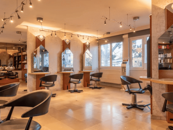 Salon de coiffure et cabine UV à Marcq-en-Barœul, 124 m², clientèle fidèle, équipé et prêt à l’emploi, prix attractif 70 000 €.