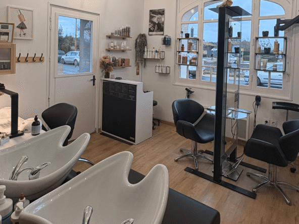 Salon de coiffure de 23 m² rentable, loyer 420€, clientèle fidèle, prêt à travailler, idéal première installation, potentiel d’évolution rapide.
