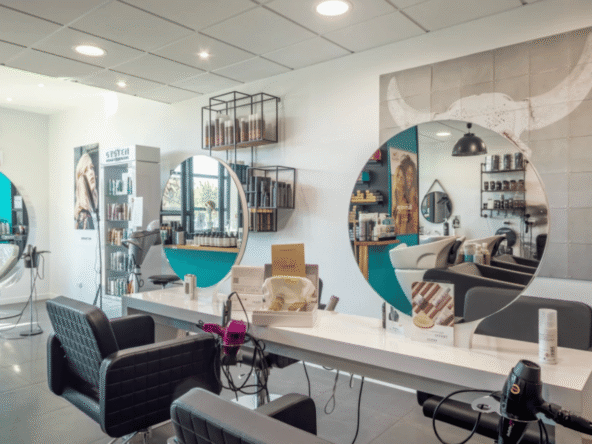 Salon de coiffure 70 m² en pôle santé, clientèle fidèle, parking, CA 151K€, emplacement stratégique, idéal reprise avec potentiel de développement.