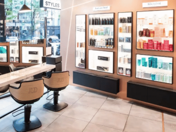 Découvrez ce salon de coiffure sous franchise à vendre : 90 m², 3 salariés, clientèle fidèle, CA de 232 490 €, faible loyer et activité clé en main.