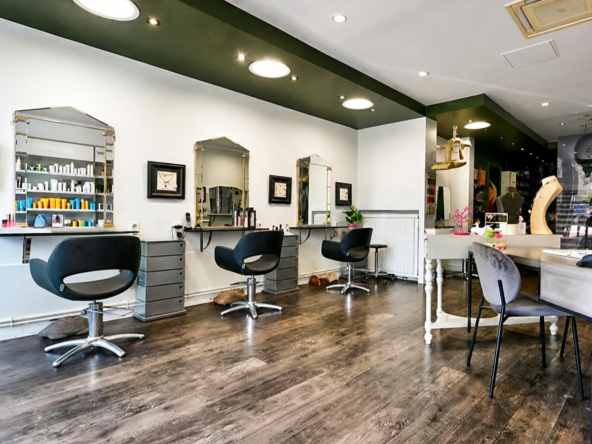 Salon de coiffure haut de gamme axé sur le conseil personnalisé, clientèle premium fidèle, 291 666 € de CA HT et produits La Biosthétique.